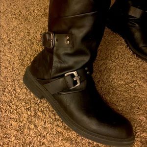 Blowfish black size 11 mid calf boots with 1” heel